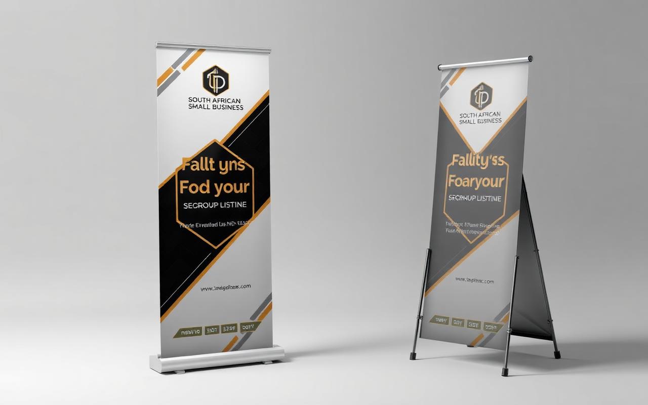Roll-up banner and outdoor signage mockup